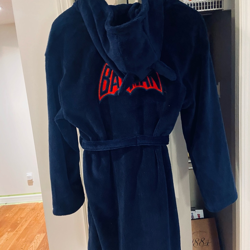 Luxurious Navy Blue Plush Robe - Picture 5 of 6